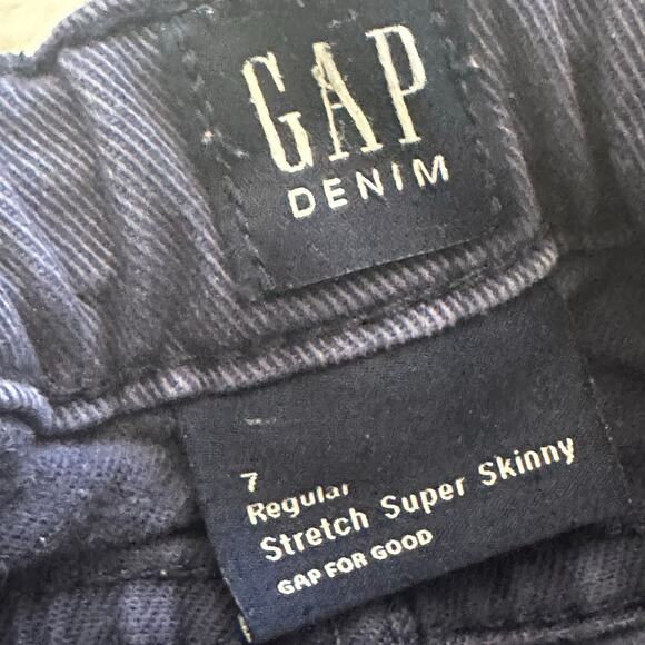 Gap Stretch Super Skinny Jeans sz 7 Star Design Adjustable waist tabs - Picture 4 of 7